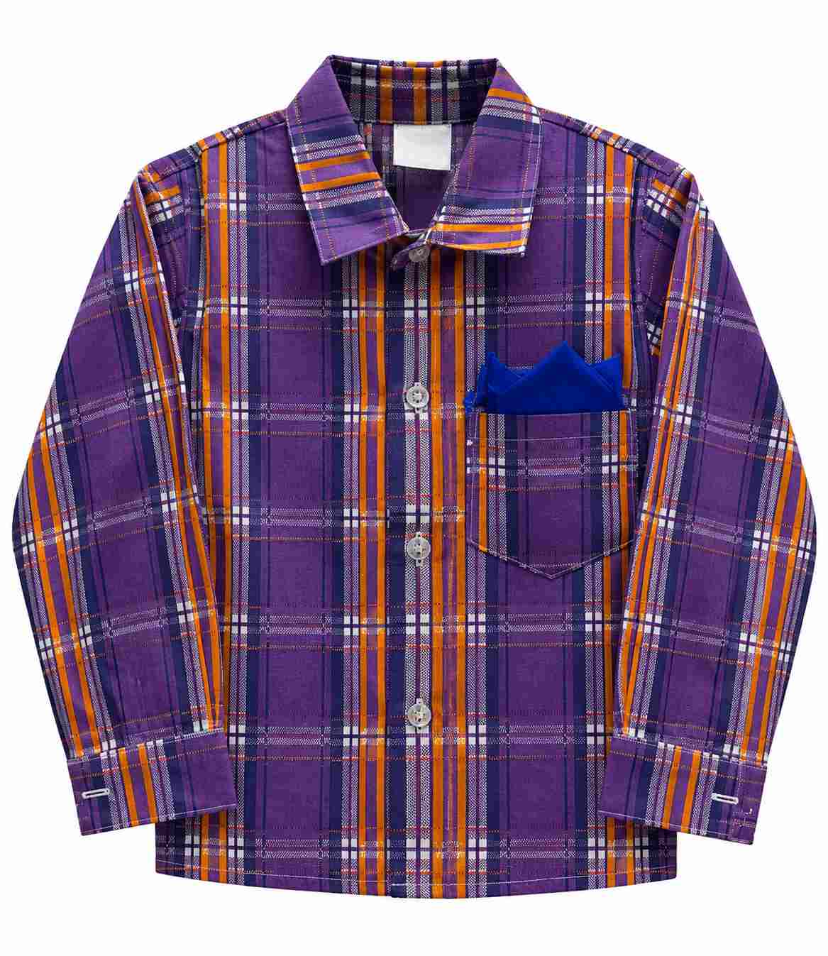 CAMISA JUNINA XADREZ  JUVENIL REF 421